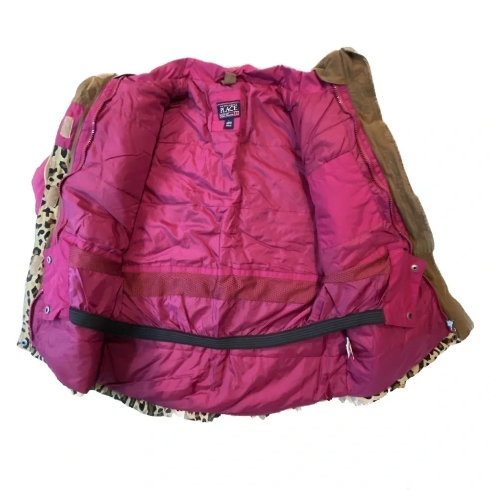 GIRLS ANIMAL Print Insulated All Weather Coat Size L (10-12)